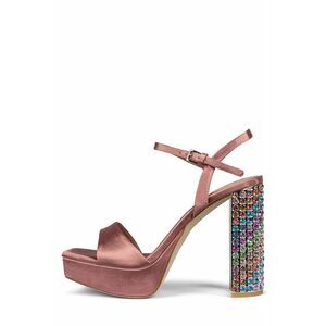 JEFFEREY CAMPBELL Womens Pink 1" Platform Gem Dias Block Heel Heeled Sandal 9 M
